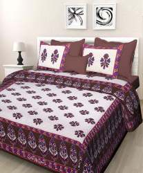 Double bedsheet with Pillow Jaipuri Print