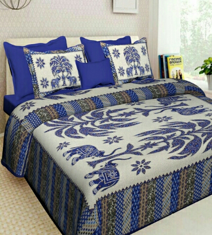 King Size Double Bedsheet 2 Pillow