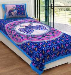 Designer Printed Single Bed Sheet 