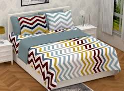 Designer Zig Zag Printed Bed sheet
