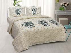 Digital Floral Print Bed Sheet