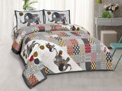 Elephant Design King Size Cotton Bed sheet 