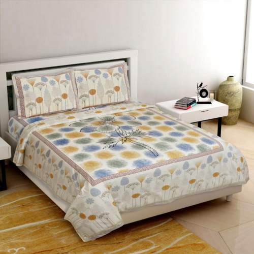 Fancy Cotton Bed Sheet With Pillow Cover