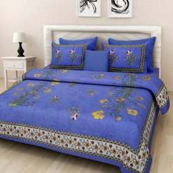 Flower with print jaipuri Bedsheet