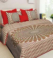 Gota print jaipuri Bedsheet