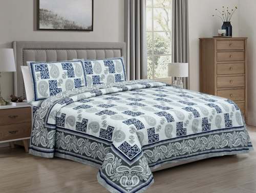Jaipuri Block Printed Bed sheet