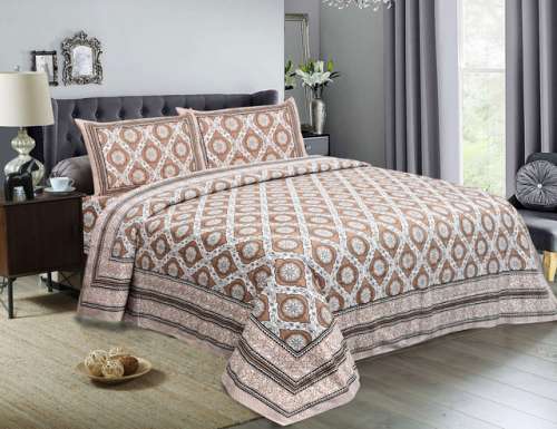 Jaipuri Printed Double Bed sheet