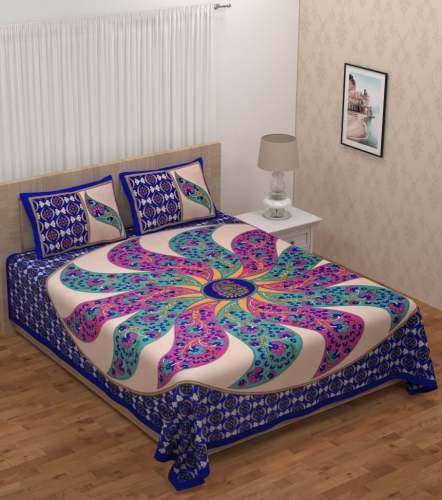 Multi Color King Size bed sheet