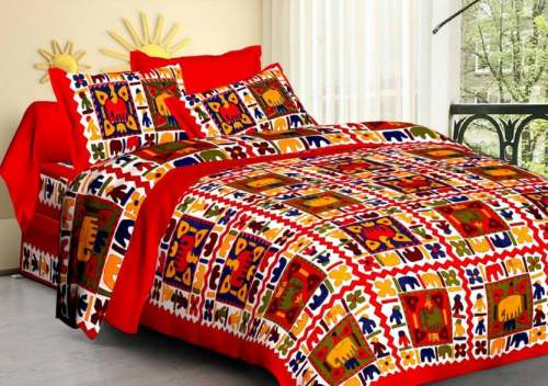 Printed jaipuri Bedsheet
