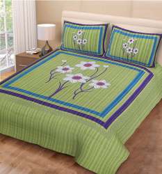 Soft Green Cotton Bed sheet