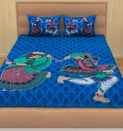 Stylish Blue King Size Bed sheet