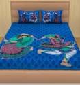 Stylish Blue King Size Bed sheet