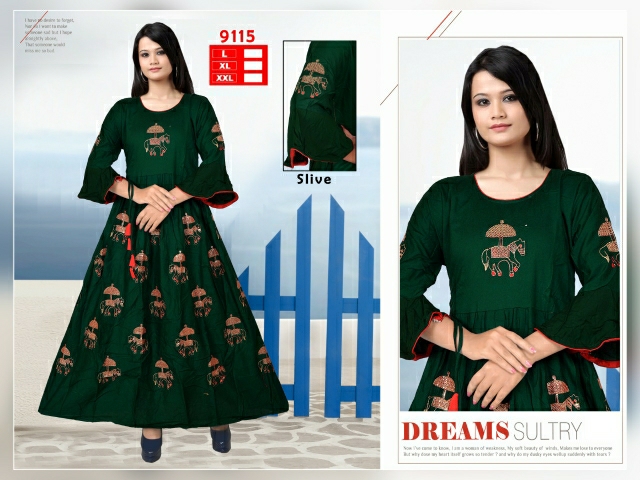 Long kurtis by Swani Fashion