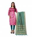 Fancy Jacquard Banarasi Silk Dress Material thumb 2
