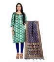 Fancy Jacquard Banarasi Silk Dress Material thumb 3