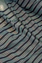 Georgette Black Rainbow Fancy Fabric.