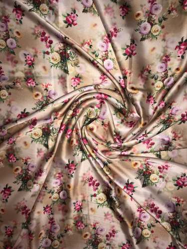 Digital printed Japan Satin fabric
