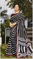 Linen Sarees (Black color)