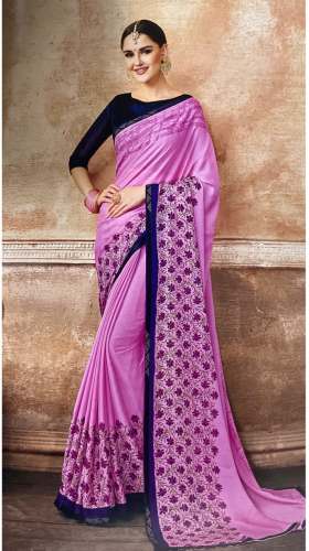 Synthetic border saree