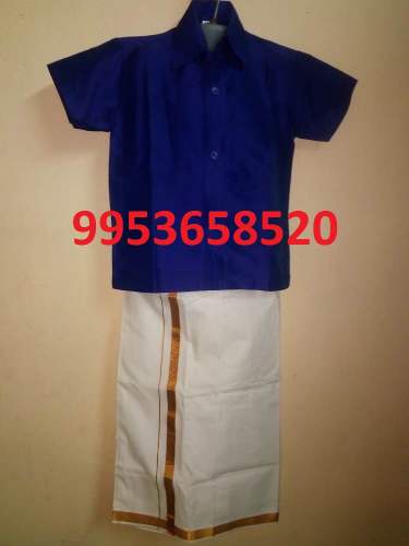 Kerala Dhoti and Shirt SET for childrens by Chhabra Saree Emporium