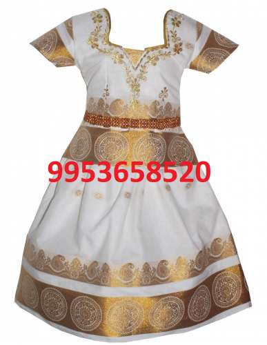 Onam Pattu Pavadai for Childrens by Chhabra Saree Emporium