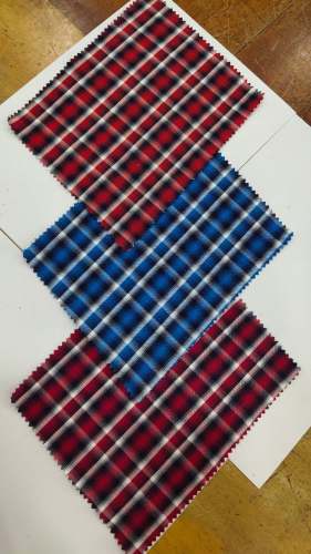 Cotton Check Shirting Fabric by NEED IMPEX