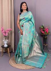Pure silk Saree With Mina Zari Weaving Work 