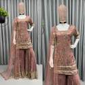 Stylish Heavy Faux Georgette Sharara Suit thumb 3