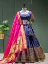 Traditional Jacquard Base Paithani Silk Lehenga choli  thumb 2