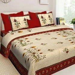 Designer cotton printed bedsheet