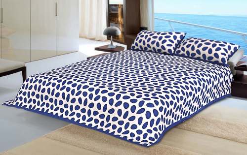 Elegant Polka Printed Bed sheet