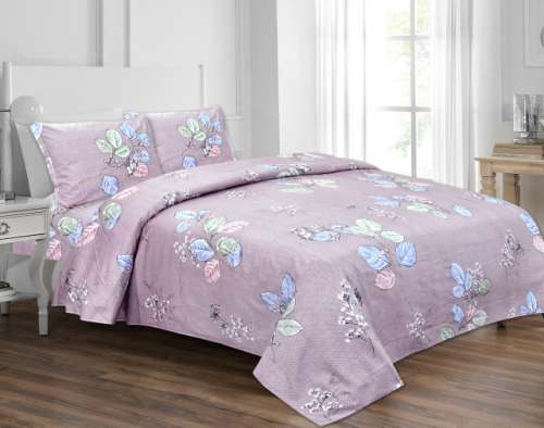 Fancy Pastel Color Printed Bed Sheet