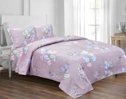 Fancy Pastel Color Printed Bed Sheet