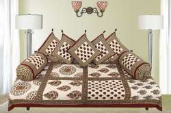 Jaipuri Print Single Bed Diwan Set 