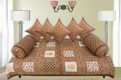 Printed Designer single Bed Diwan Set 