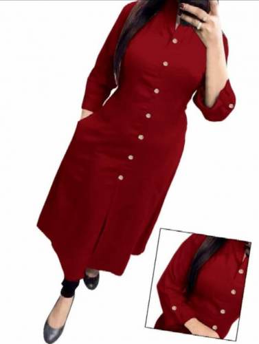 Pocket Plain Kurti by GL Creation