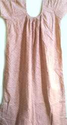 Light Pink Cotton Printed Nighty