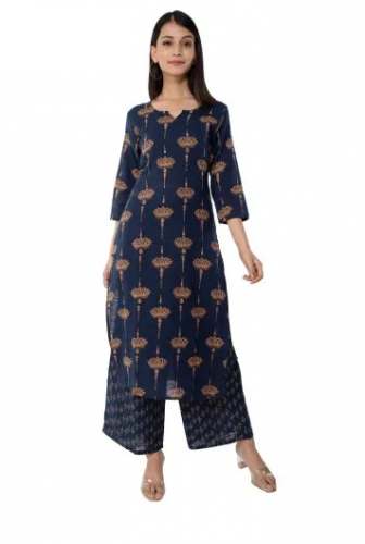 Cotton Kurti Palazzo Set by Maand by Bedtime Stories Llp