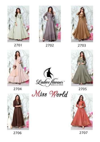 Fancy Foil Print Gown Kurtis