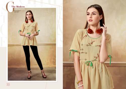 Fancy Short Embroidery Top by Shagun Designers