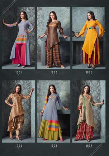Party Wear Kurti With Palazzo