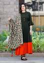 Printed Chanderi Rayon Kurtis thumb 2