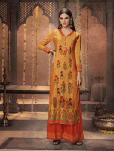Shagun Designers Stylish kurti with plazzo set
