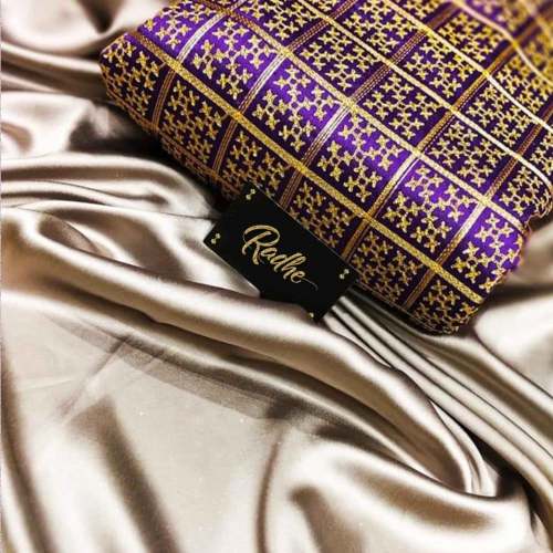satin silk saree with embroidery blouse 