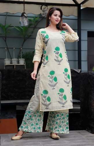 Cotton Kurti With Palazzo by Tripta by Triptas Collection