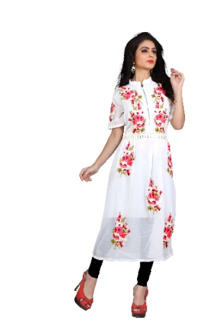 designer embroidery kurti by krishna textiles