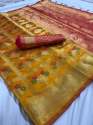 Designer Lichi silk Party wear Saree thumb 7