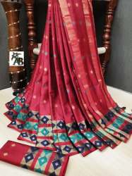 Exclusive Pure Cotton Silk wedding wear saree