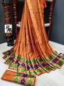 Exclusive Pure Cotton Silk wedding wear saree thumb 4