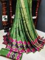 Exclusive Pure Cotton Silk wedding wear saree thumb 5